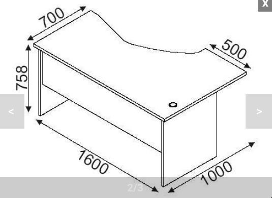 Biurko SVENBOX 1600x700 biurko narożne
