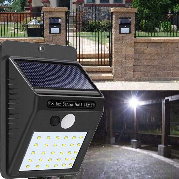 LAMPA SOLARNA z czujnikiem RUCHU i ZMIERZCHU 2 sztuki 20led k