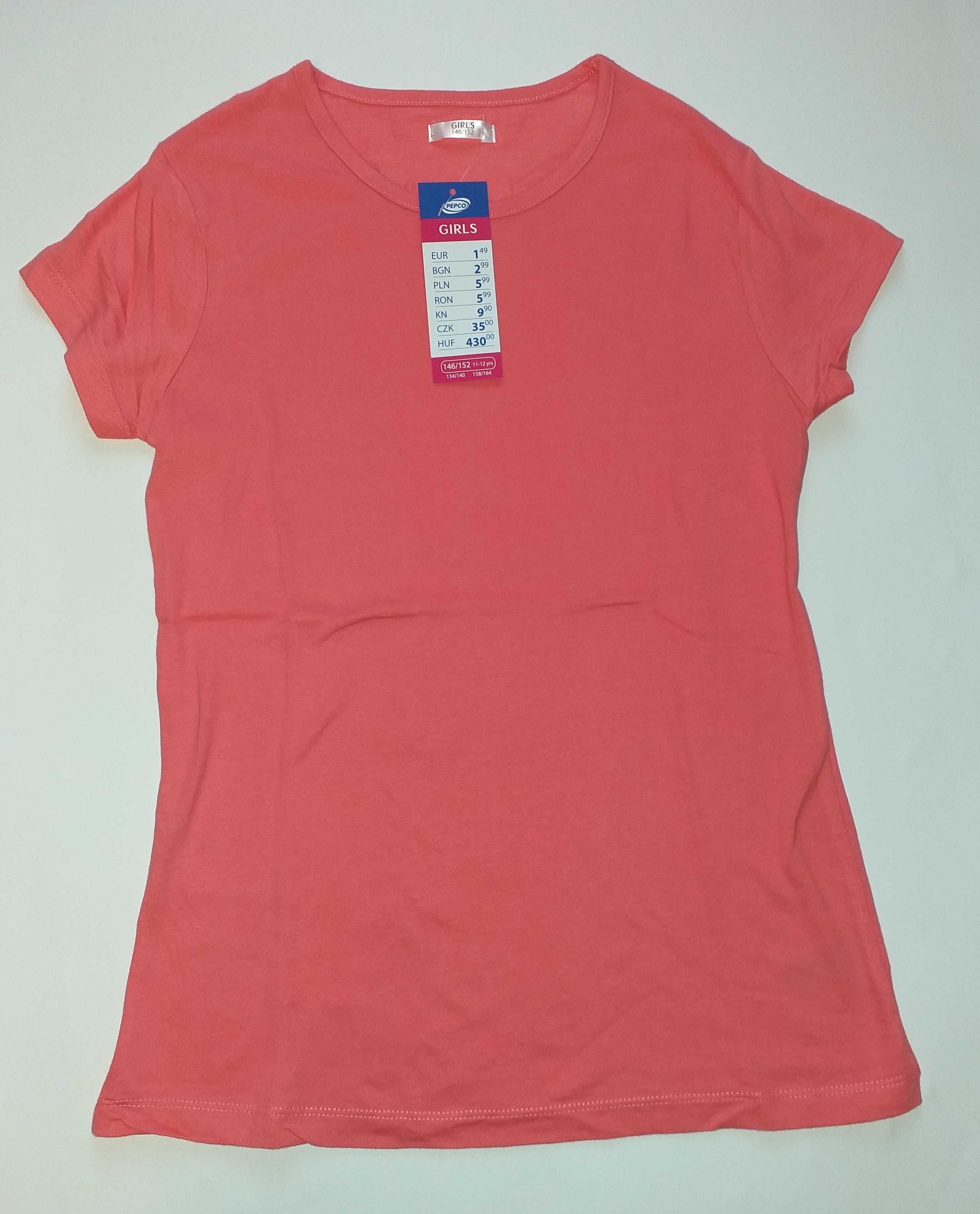 Koszulka t-shirt, różowa, Pepco, rozm. 146/152, 11-12 lat ** NOWA **