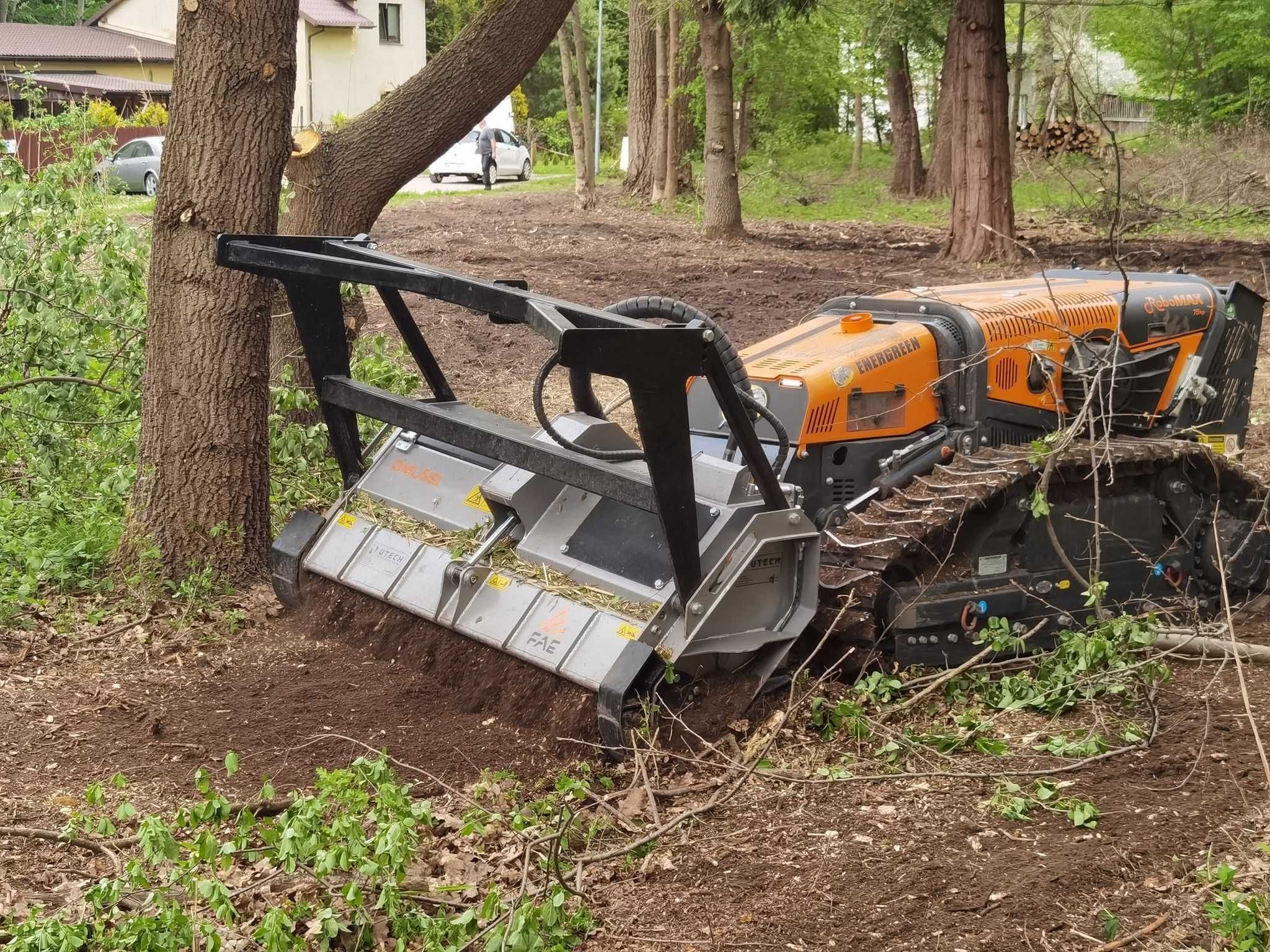 MULCZER LEŚNY oraz WGŁĘBNY wycinka drzew Czyszczenie działki PILAR //+