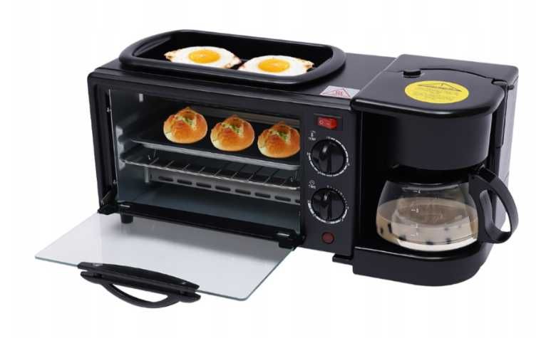 ADM mini piekarnik grill opiekacz elektryczny 3W1+ ekspres do kawy