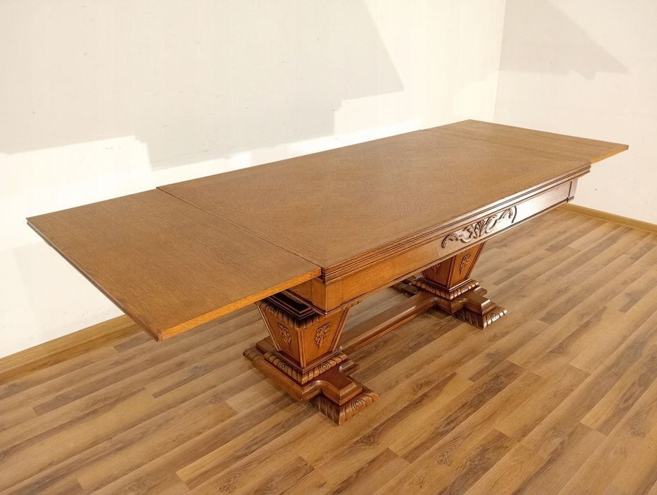 Stół atr deco vintage rozkładany dąb