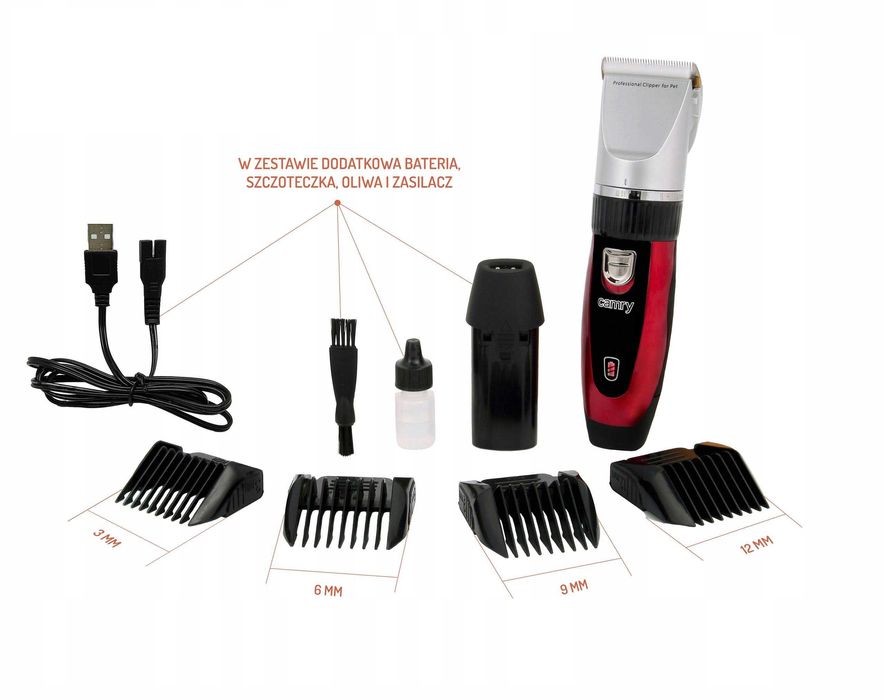 Nowa TYTANOWA Maszynka Do Strzyżenia Psów - Duży Zestaw z Walizką !