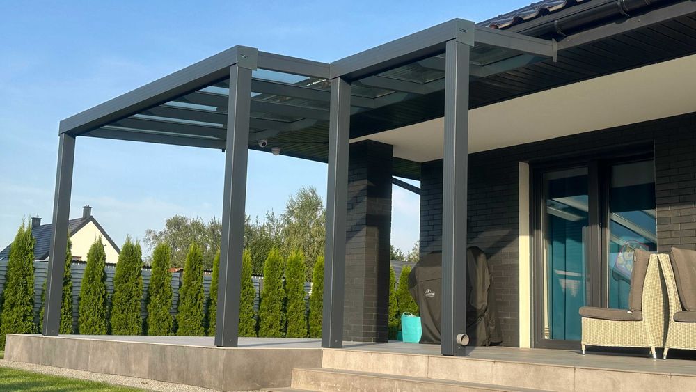 Zadaszenie Tarasu Aluminiowe wiata szkło Ogród zimowy Pergola