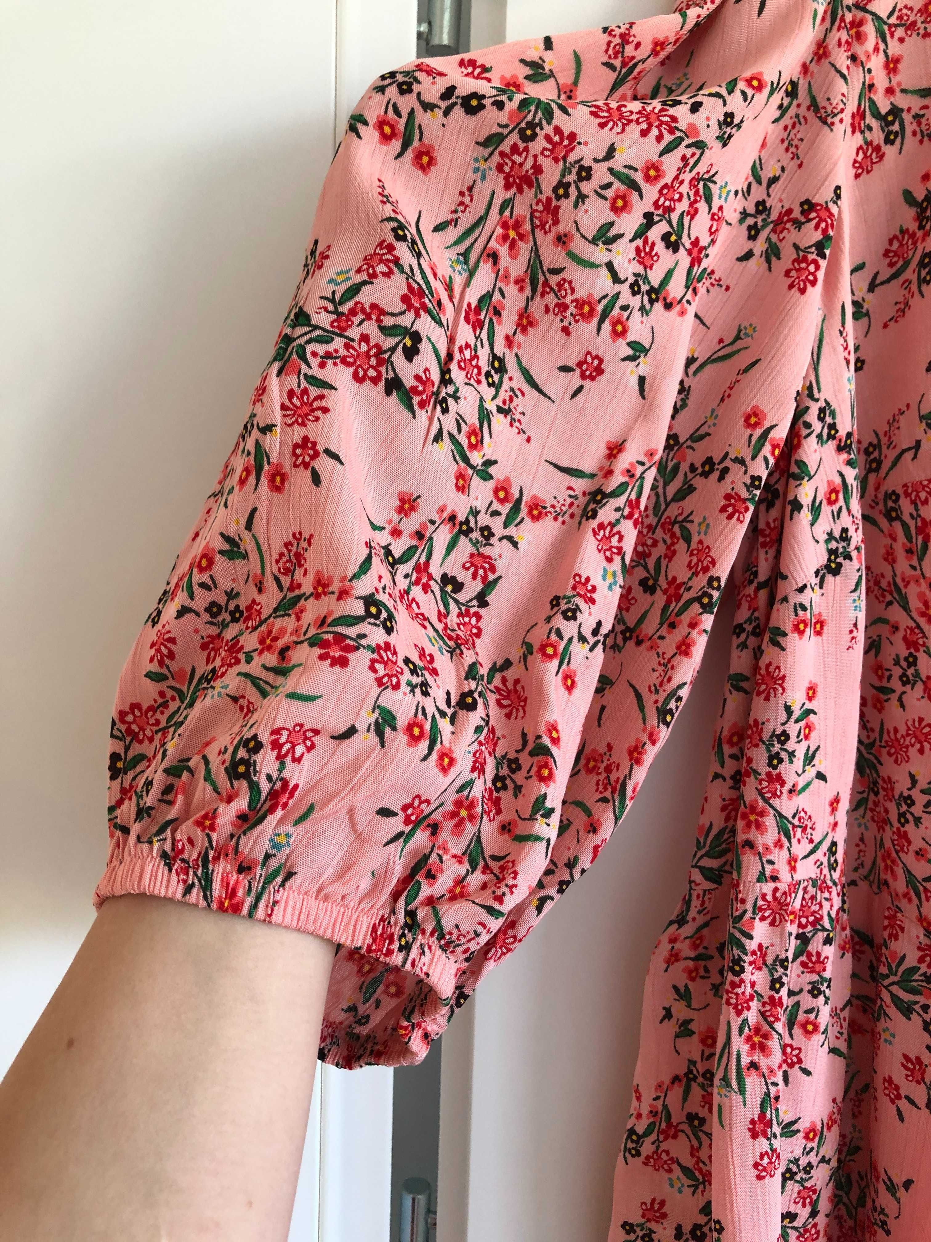 Sukienka plus size 48 sukienka w kwiecisty print premium sukienka plus