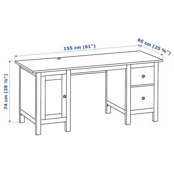 HEMNES Biurko czarnobrąz Ikea  155x65 Nowe w kartonie