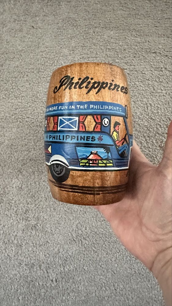 Filipiński kufel z drzewa bambusowego