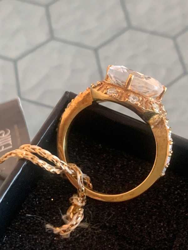 Anel Elite em prata e ouro quartzo e zirconias