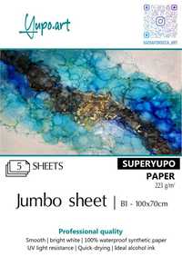 5 x SuperYupo paper - Jumbo sheet - B1 - 100x70CM - Entrega grátis
