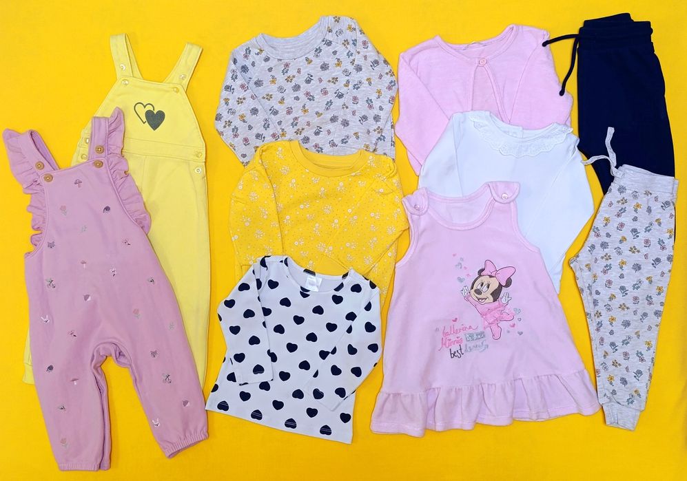 Набір одягу для дівчинки 9-12 міс. (74-80 см). Ціна за набір.