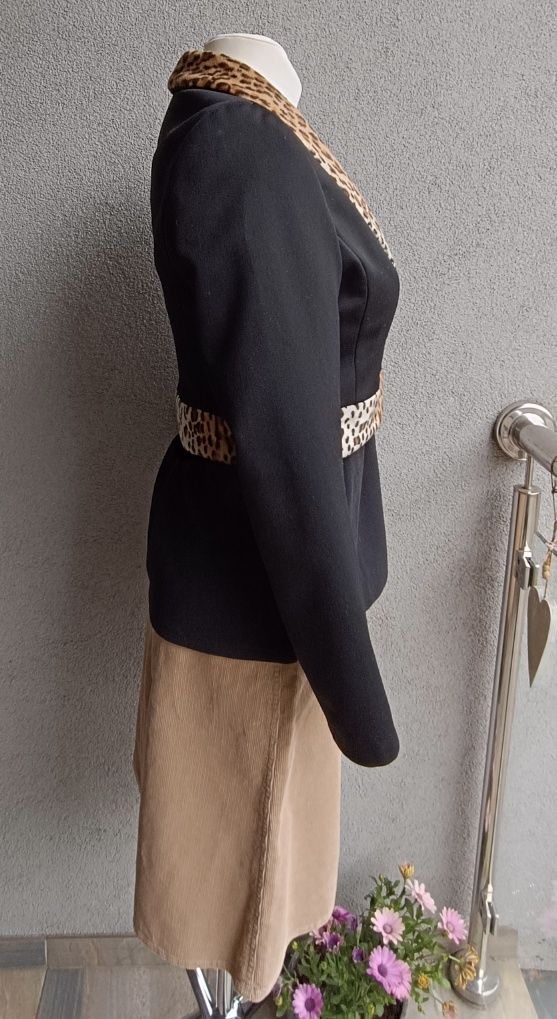 Morgan M biust 48x2 jacket krótki frak żakiet leopard panterka