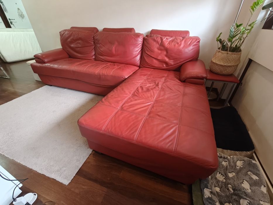 Sofá Chase Long Vermelho Tinto