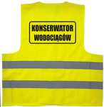 kamizelka odblaskowa, kamizelka z nadrukiem konserwator wodociągów