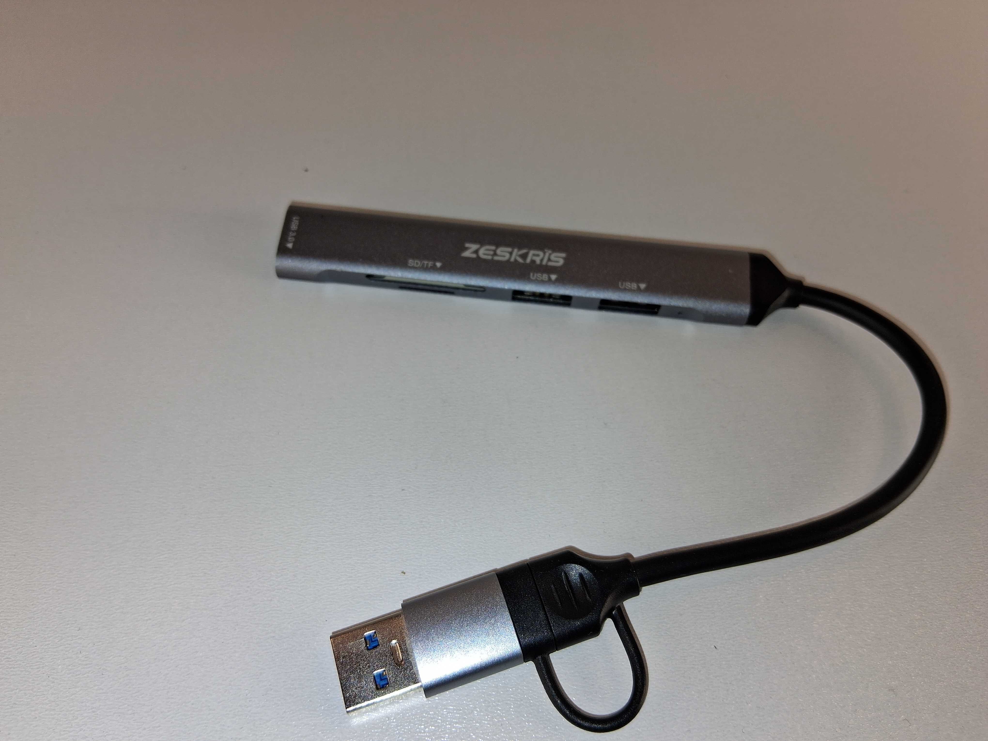 Y175 Zeskris USB 3.0 5-W-1 HUB Stacja Czytnik Kart ZZ-A77