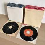 50 discos de vinil singles - cursos de Francês e Inglês