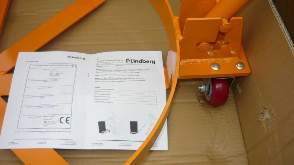 ! NOWY ! Wózek na duże beczki Lindberg paleciak olej pompa smar