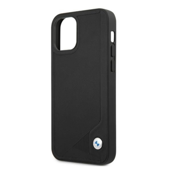 Etui BMW Deboss iPhone 12/12 Pro 6,1" Czarny Skóra TPU