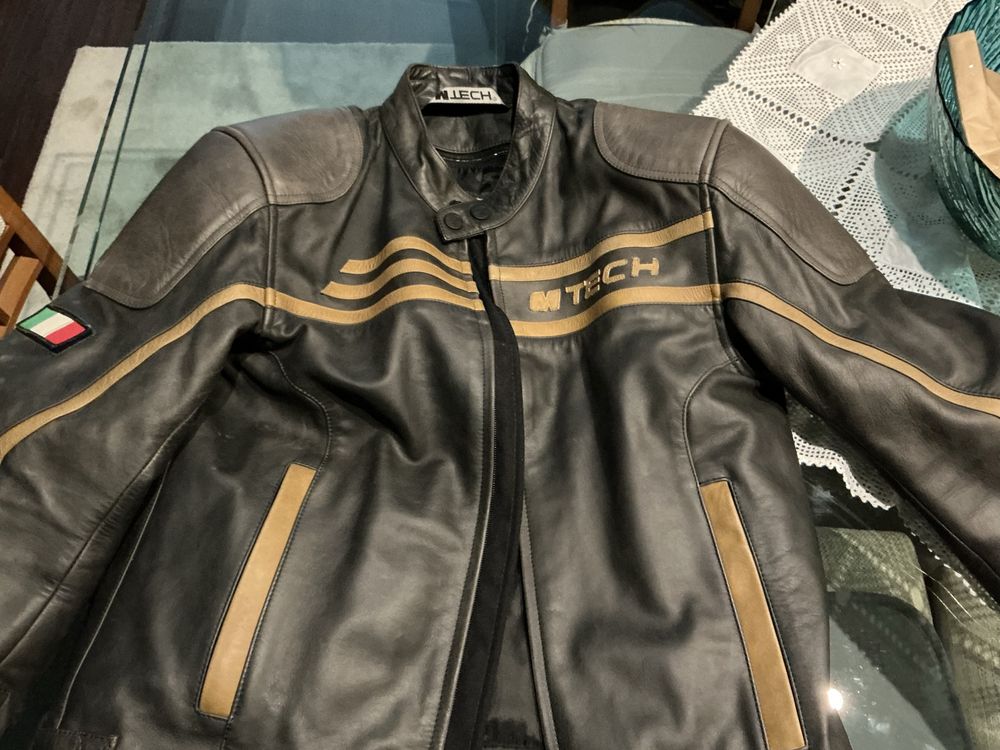 Blusao Motard mota, Pele Italiano Mtech como novo, tamanho M