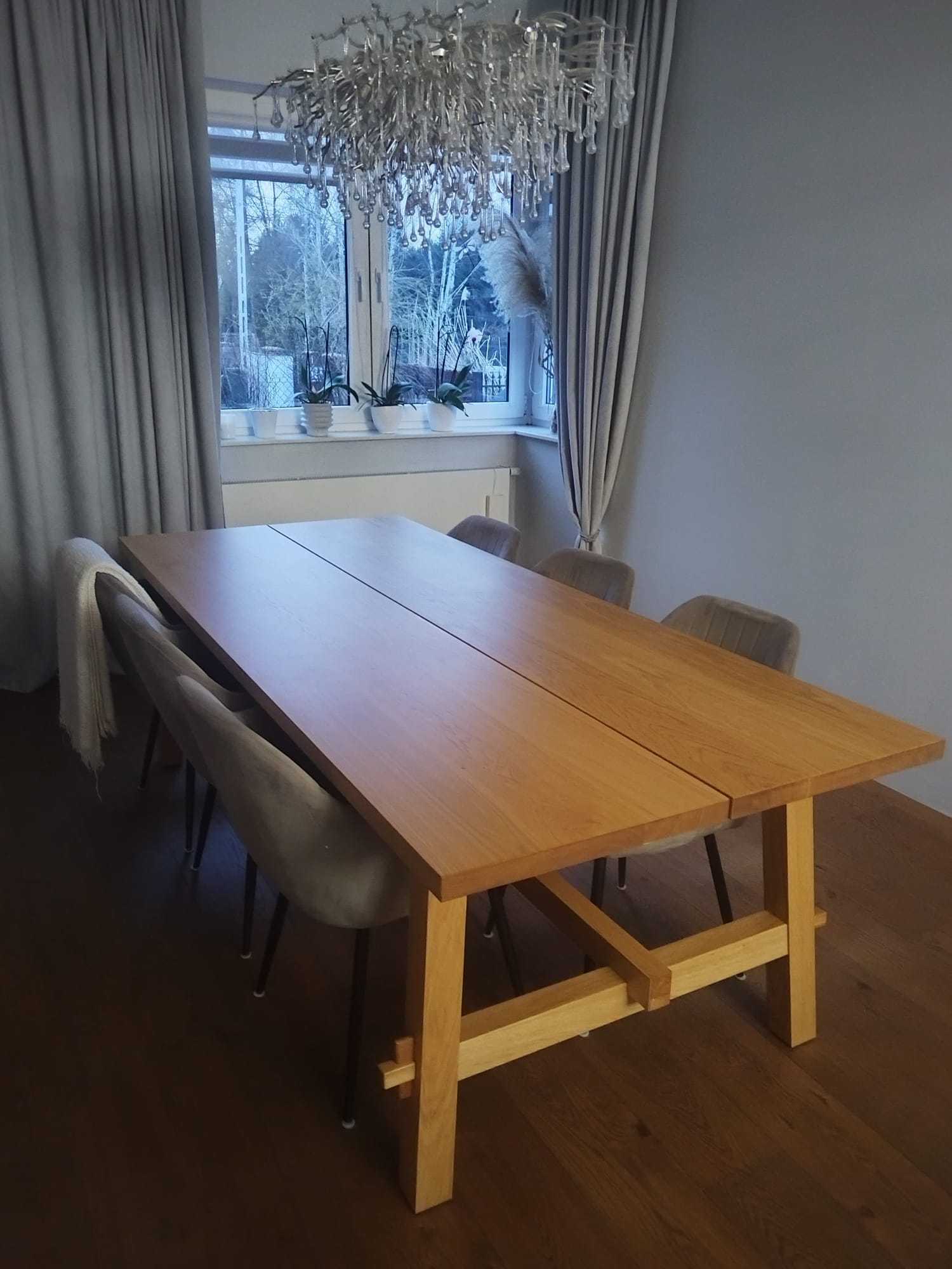 Duży stół drewniany 235x100 Ikea Möckelby