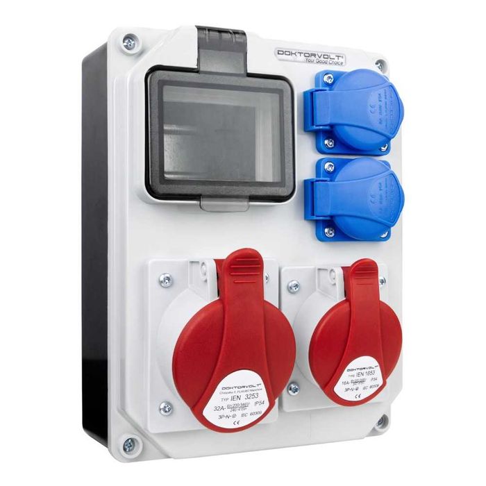 Nieuzbrojona rozdzielnica budowlana HL 32A 16A 2x230V Doktorvolt 5330