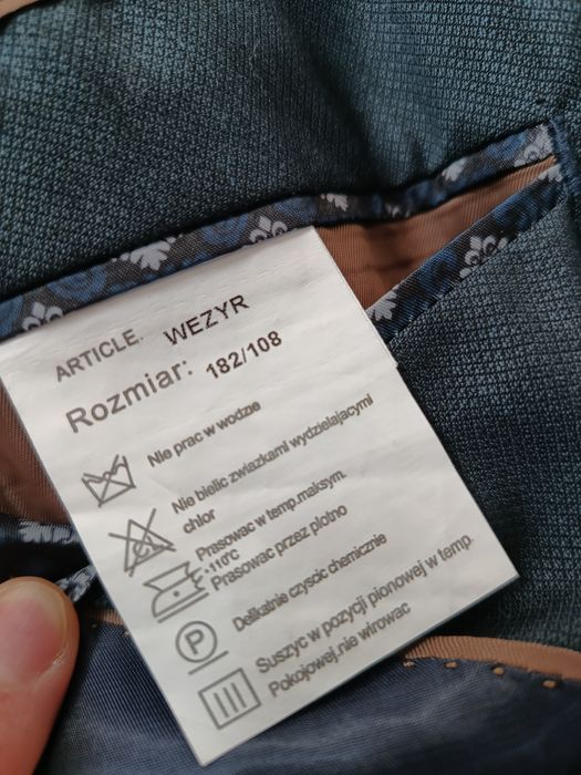 garnitur PAWO Wezyr 182 spodnie marynarka wzrost 182