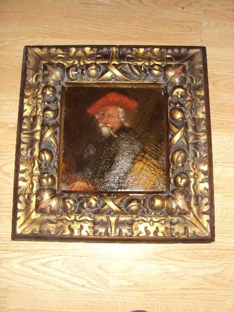 Stary portret holenderski w pięknej ramie