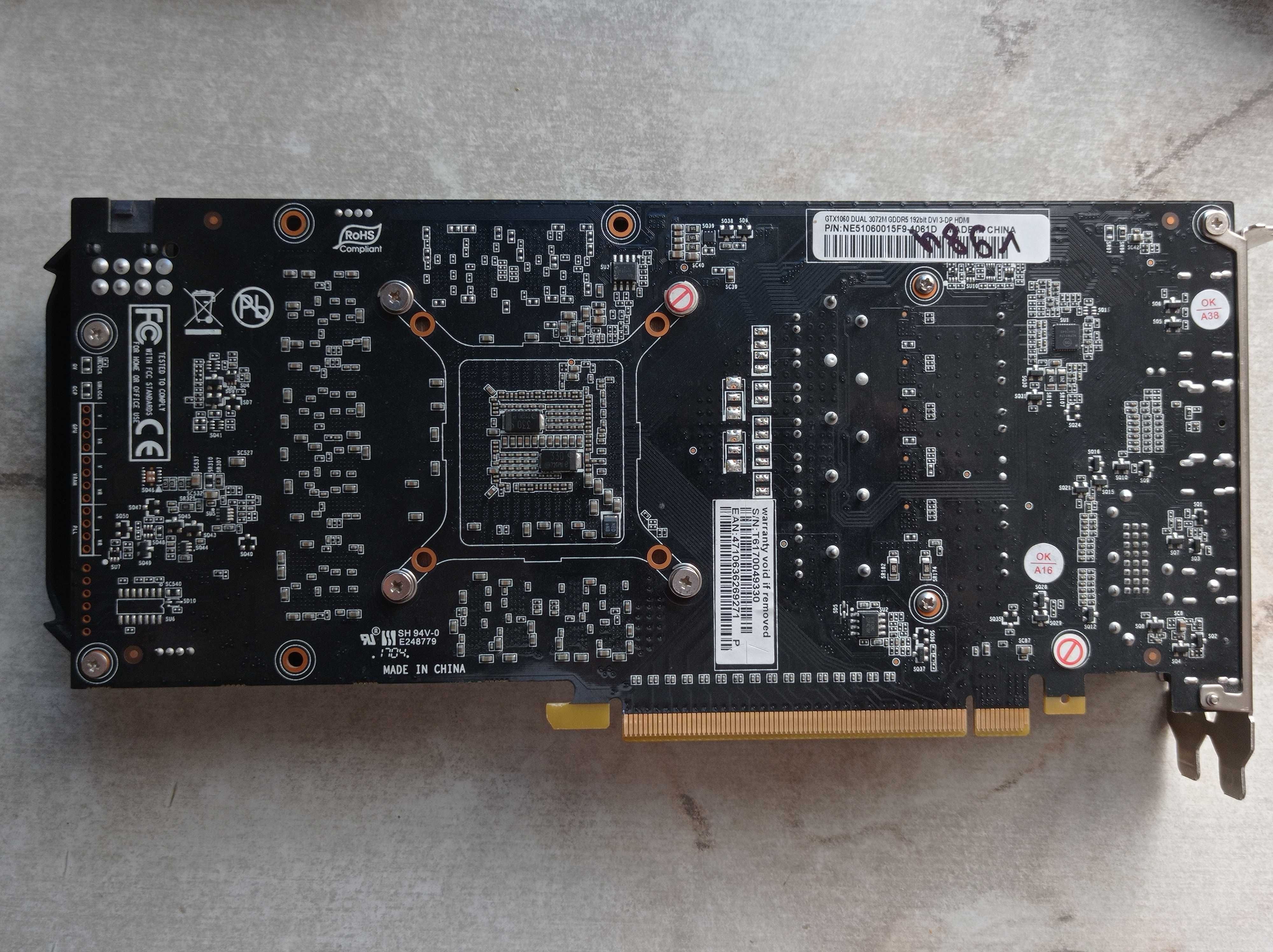 Відеокарта Palit GTX 1060 3Gb Dual Fan