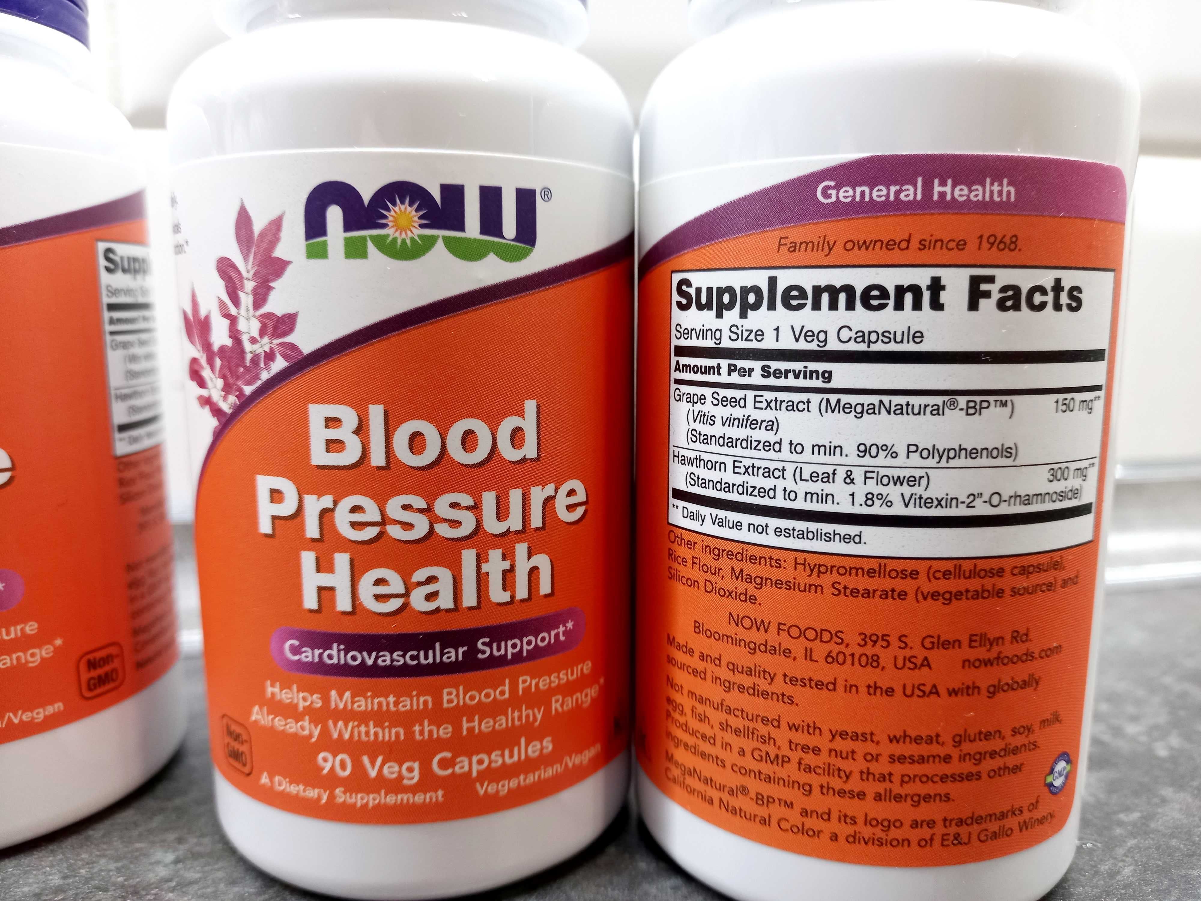 Now Foods, Blood Pressure Health (90 капс.), от давления