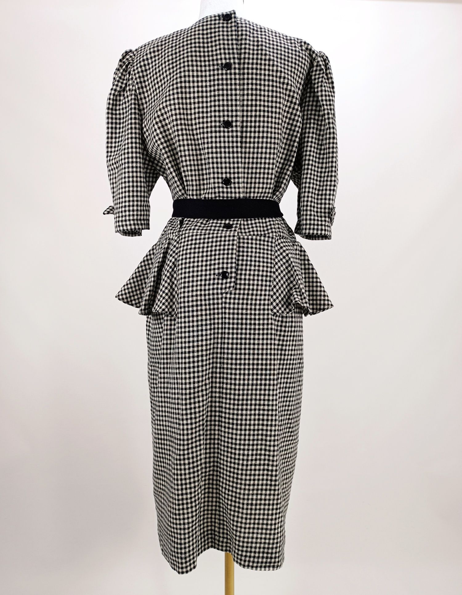 Sukienka w pepitkę, lata 70., vintage