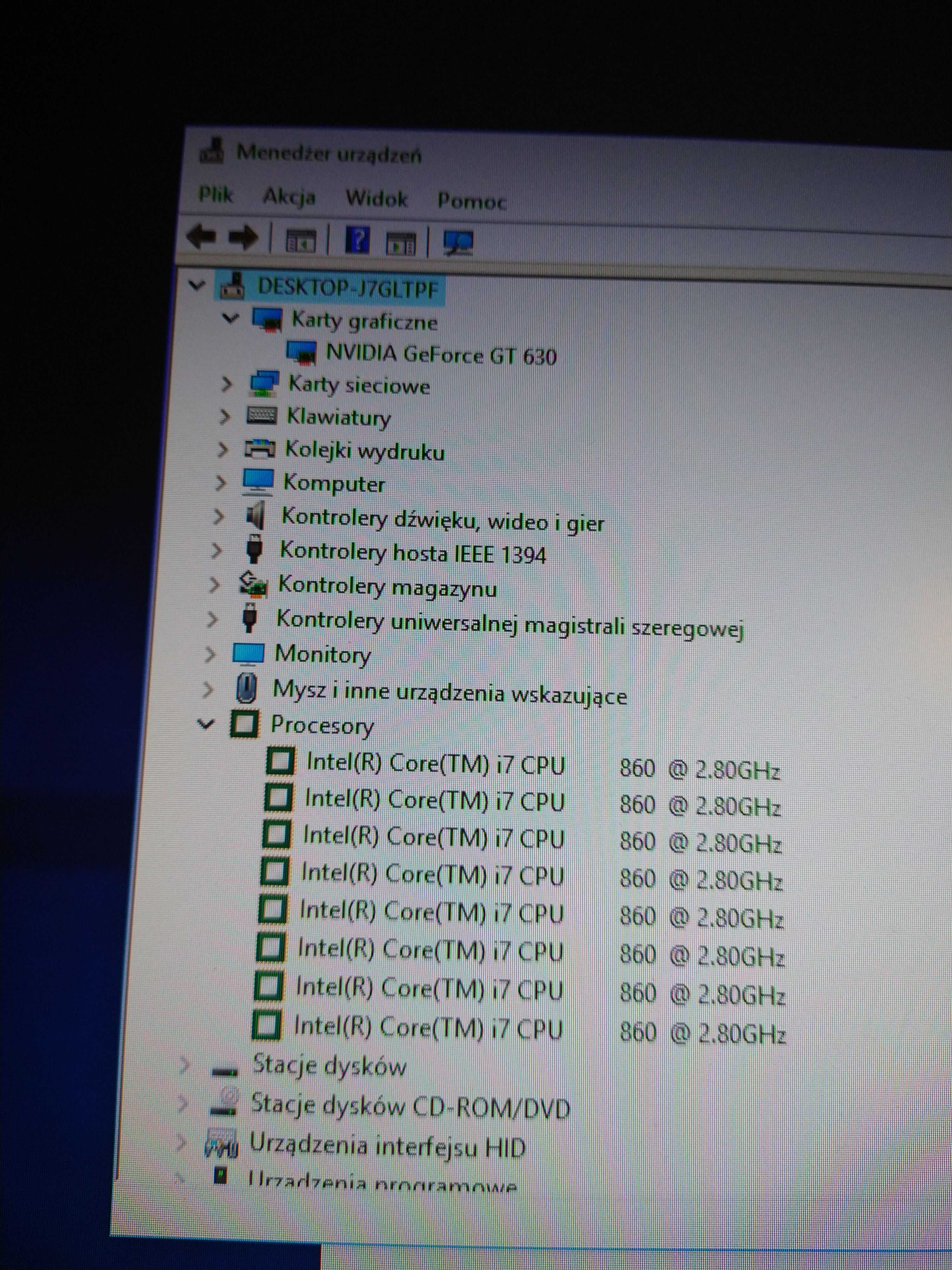 KOMP Intel i7 (8x2.8 Ghz), Ram 16GB, GeForce, dla grafika lub do gier