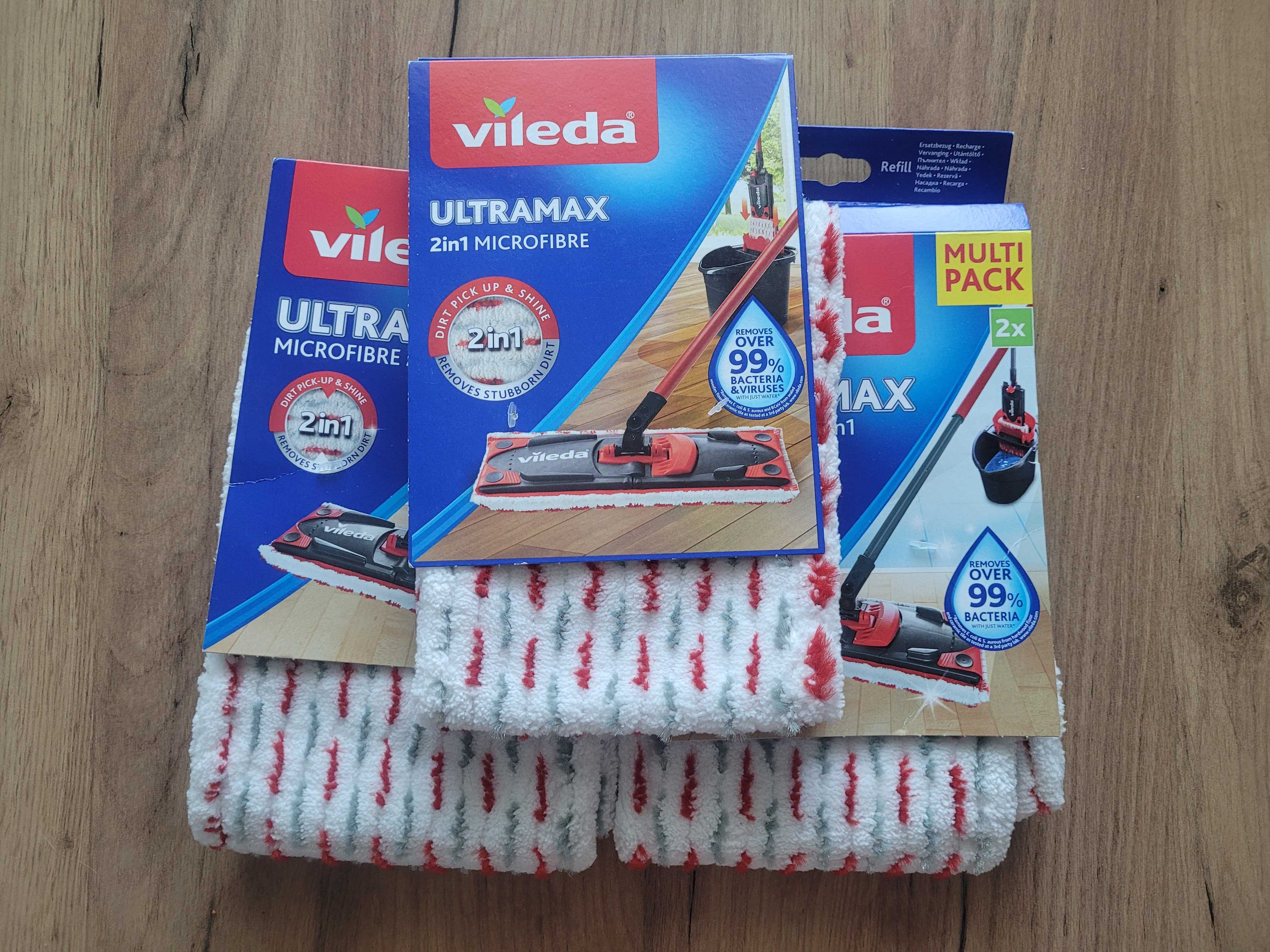 NOWY zestaw 5 wkładów do mopa Vileda Ultramax pad mop 2in1 Microfibre