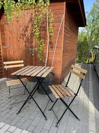 stolik z dwoma krzeselkami idealny na taras czy tez balkon