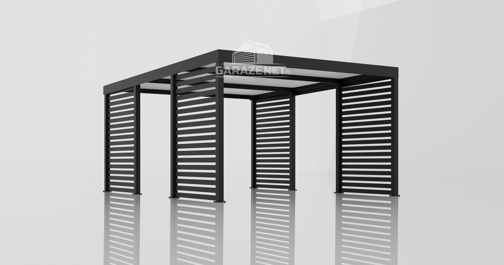 Carport Premium Wiata Samochodowa 4X5 M Antracyt Zadaszenie Ts1040