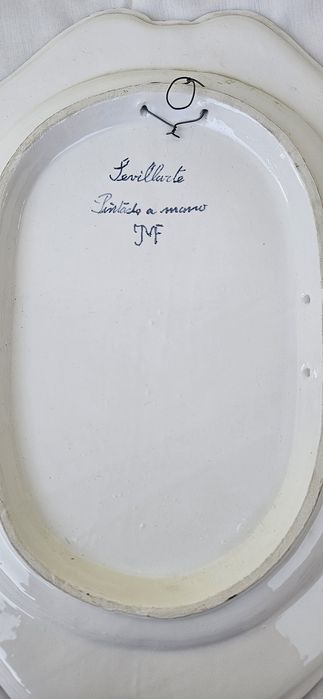 Prato de loiça pintado à mão