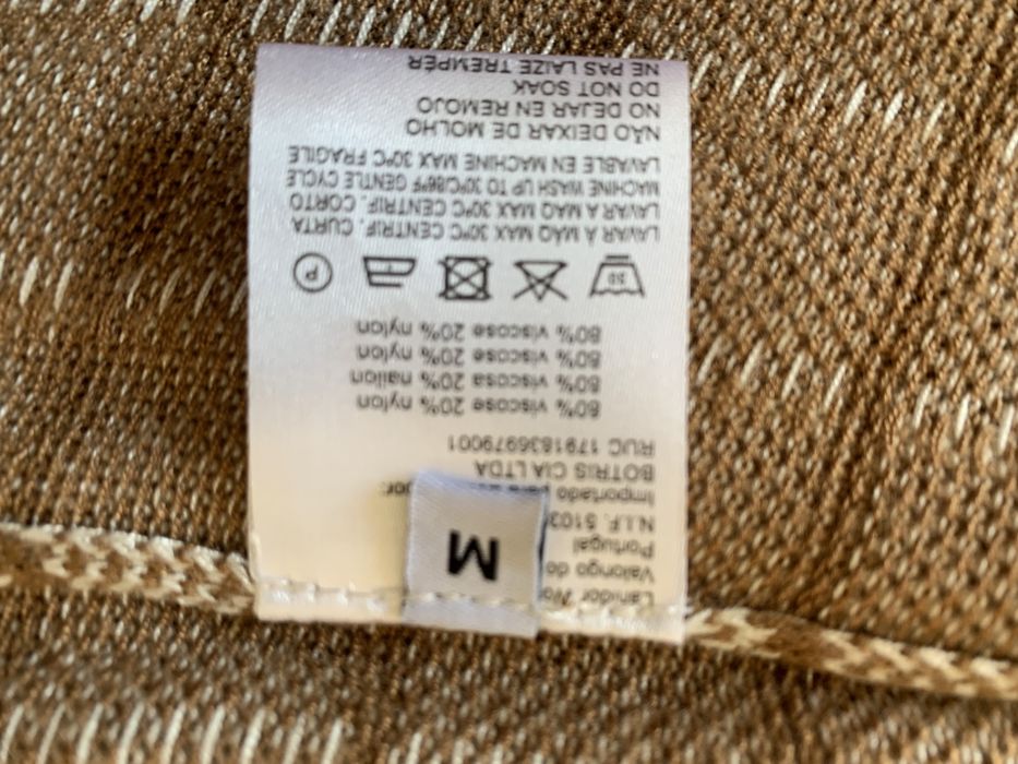 Casaco de malha beje/castanho