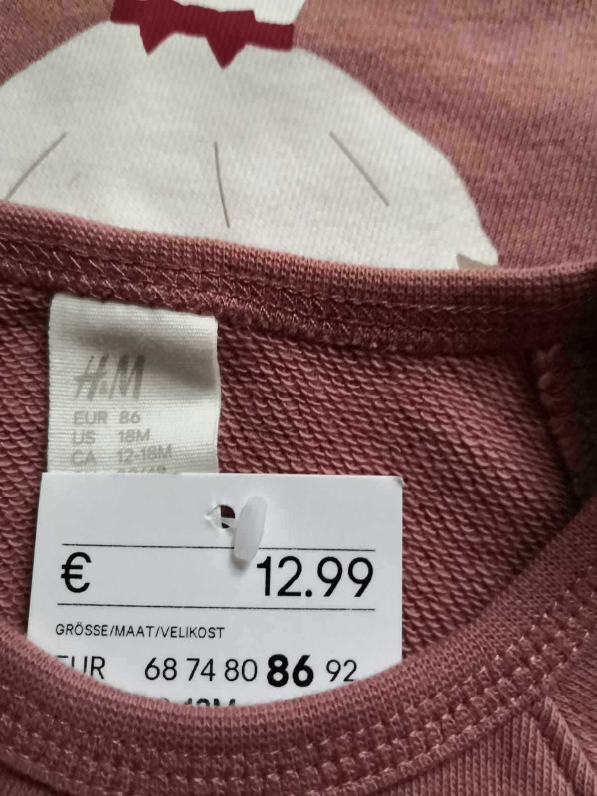 Nowe świąteczne sukienki dla bliźniaczek H&M r 86/92