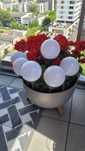 6  lampki solarne ogród balkon kule 6 szt