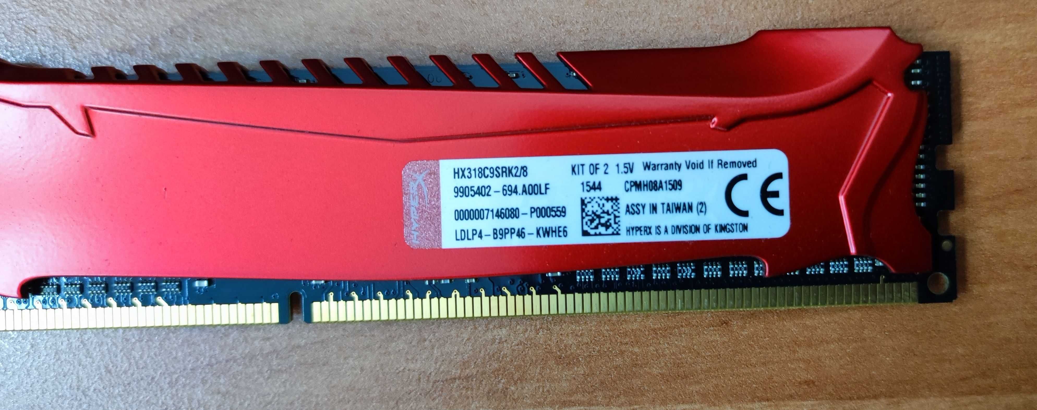 Pamięć HyperX Savage, DDR3, 8 GB, 1866MHz, CL9 (HX318C9SRK2/8)