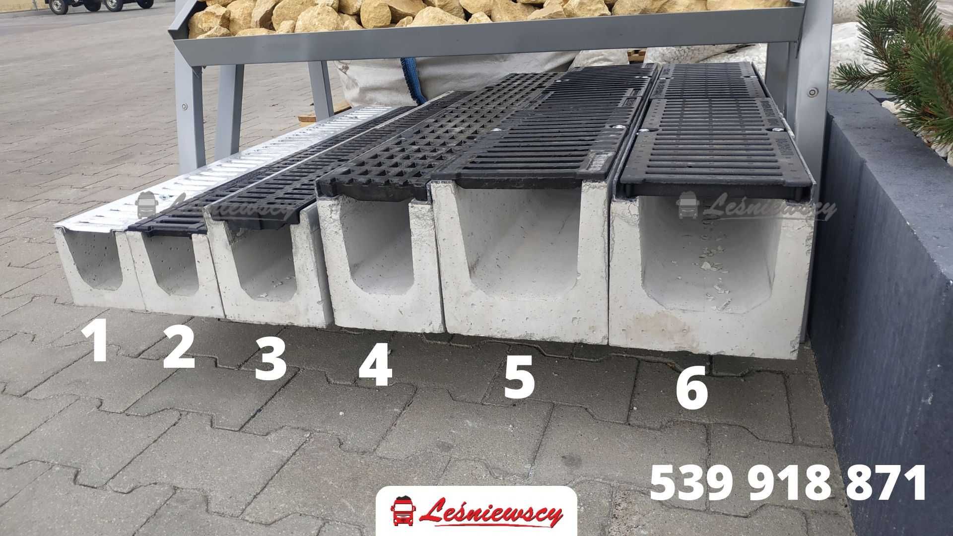 Odwodnienie liniowe beton + żeliwo , kostka brukowa, studzienki-KURIER