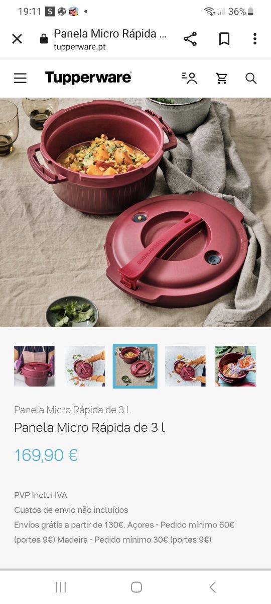 Panela pressão Tupperware