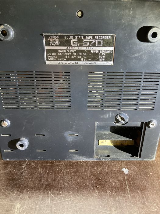 Magnetofon szpulowy Geloso G570 oldschool mikrofon