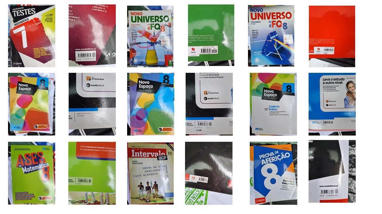 Manuais escolares (5ª, 6º, 7º, 8º ano)