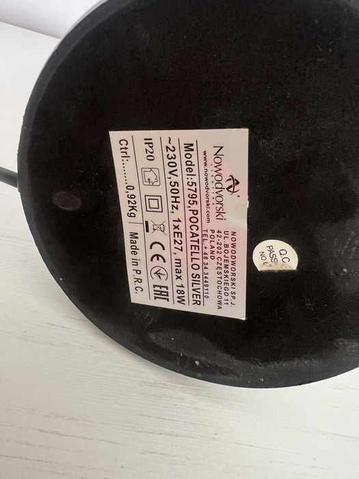 Lampa biurkowa 5794 NOWODVORSKI szara