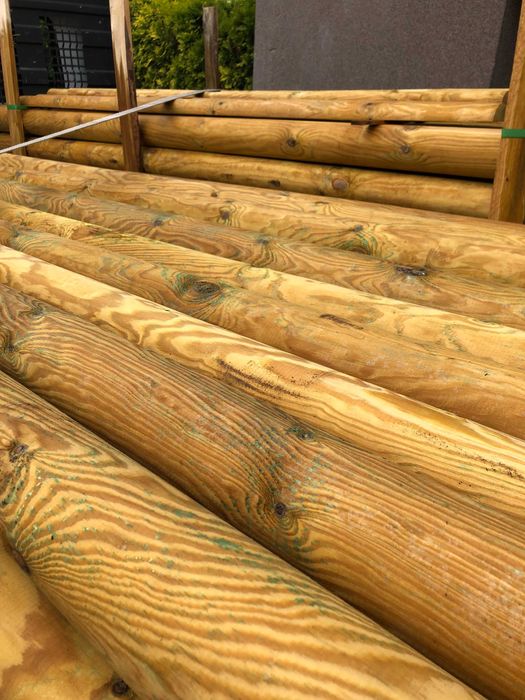 Paliki Palisada Okrąglaki Wałki Toczone Bale 10x200 Obrzeża Pod Wymiar