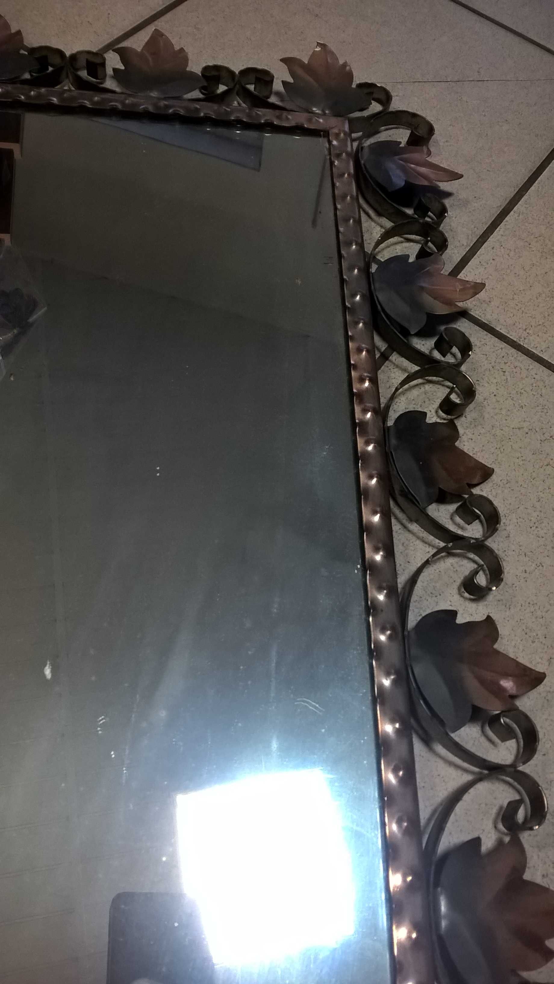 Sprzedam lustro w miedzianej ramie - metaloplastyka