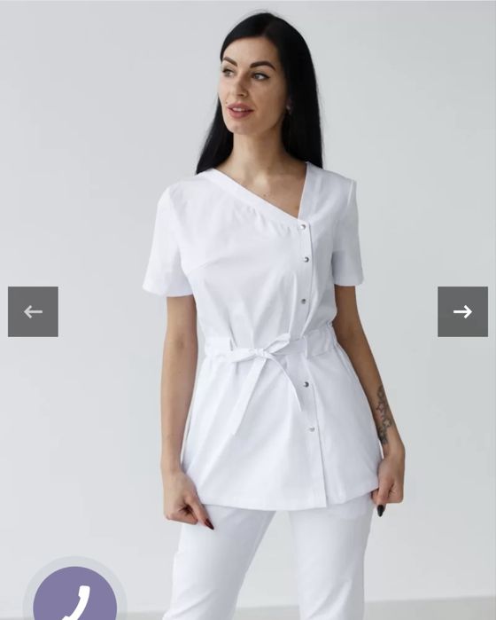 Медичний костюм Білий Халат розмір М