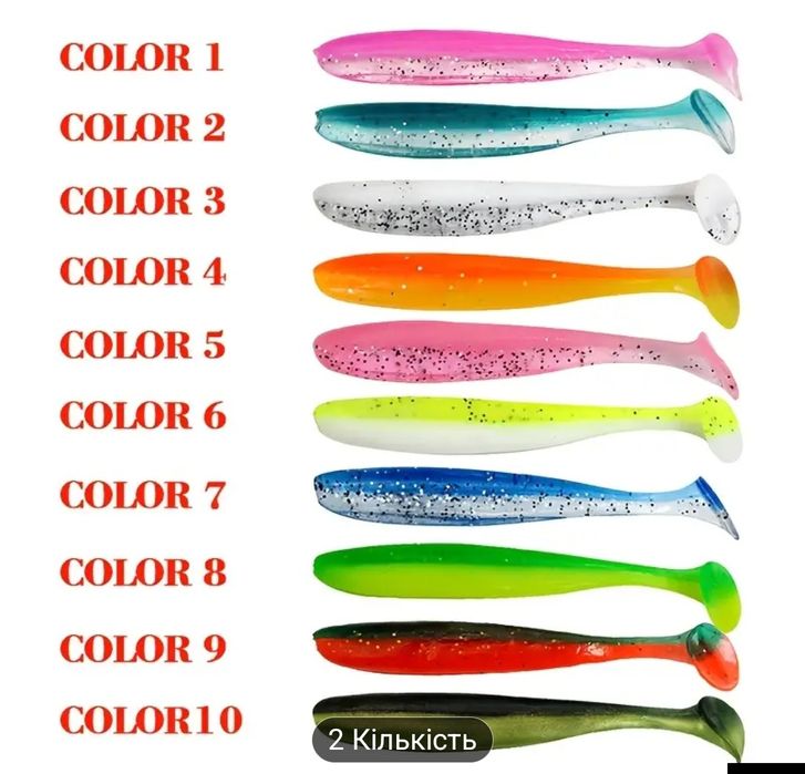 Спінінг катушка щука судак набір приманок силікон