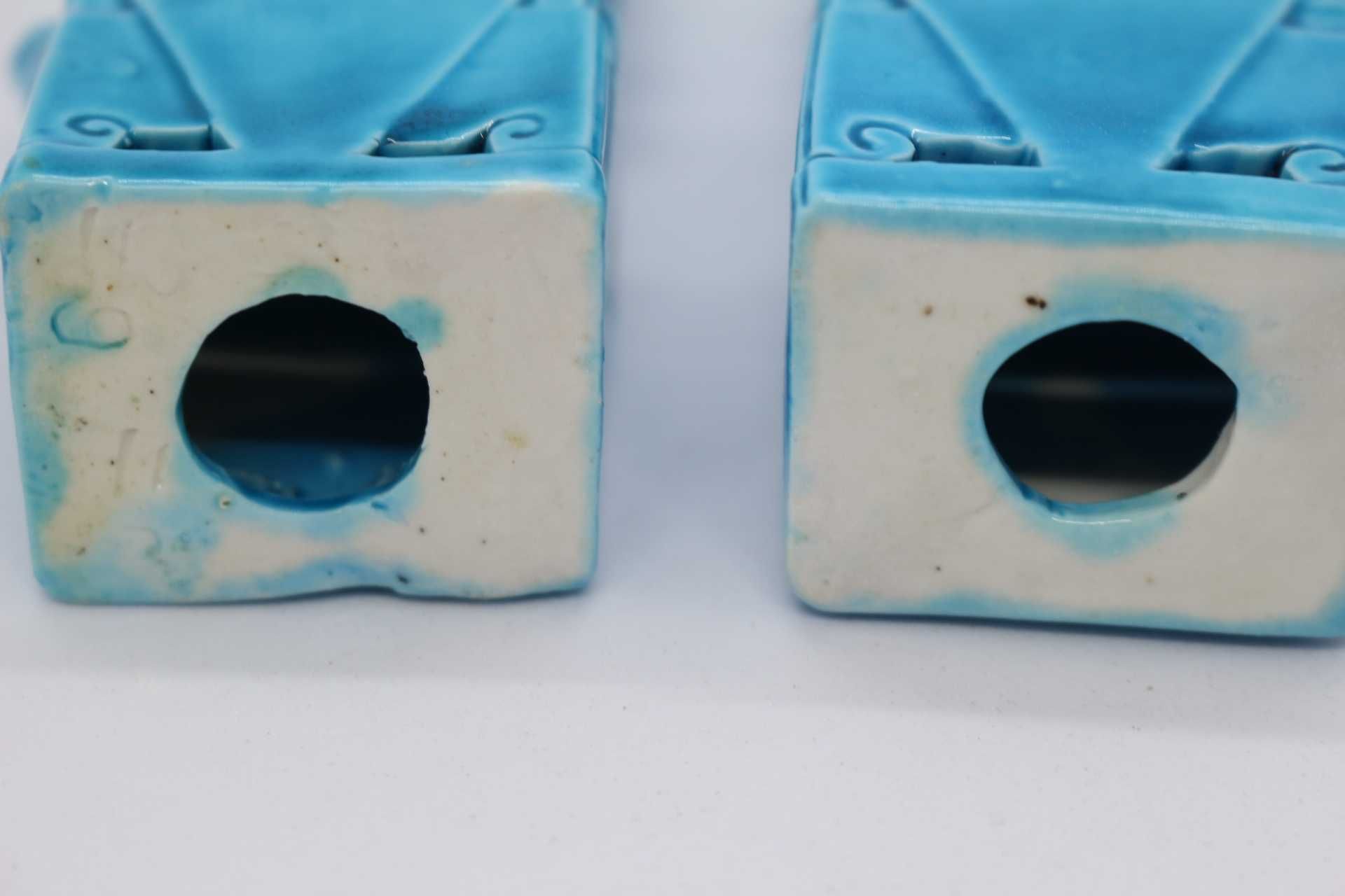Par de Cães Foo 11,5 cm Porcelana Chinesa XX