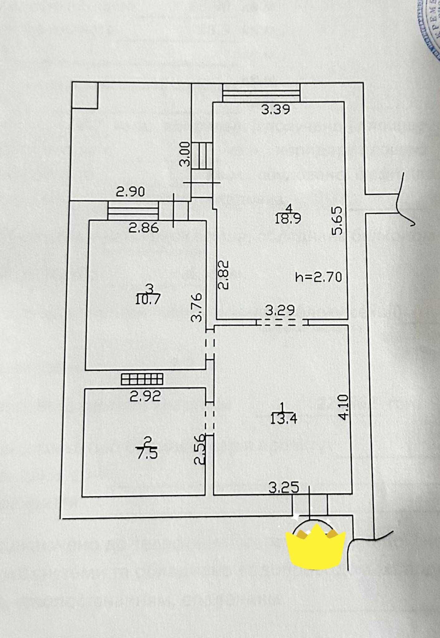 Продам простору 1 кімнатну квартиру р-н зуп. Керченська