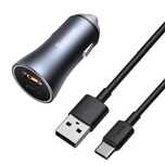 Baseus szybka ładowarka samochodowa USB C / USB 40W + kabel USB C